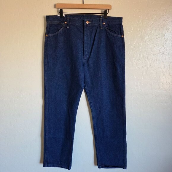 Wrangler Pro Rodeo Cowboy Cut Jeans Original Fit Dark Blue Size Men's 38x32 NEW - Picture 1 of 10